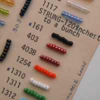 bead sample card