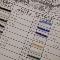 bead sample card